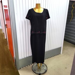 Size 14 Yves Cossette Depeche Mode Black Dress.